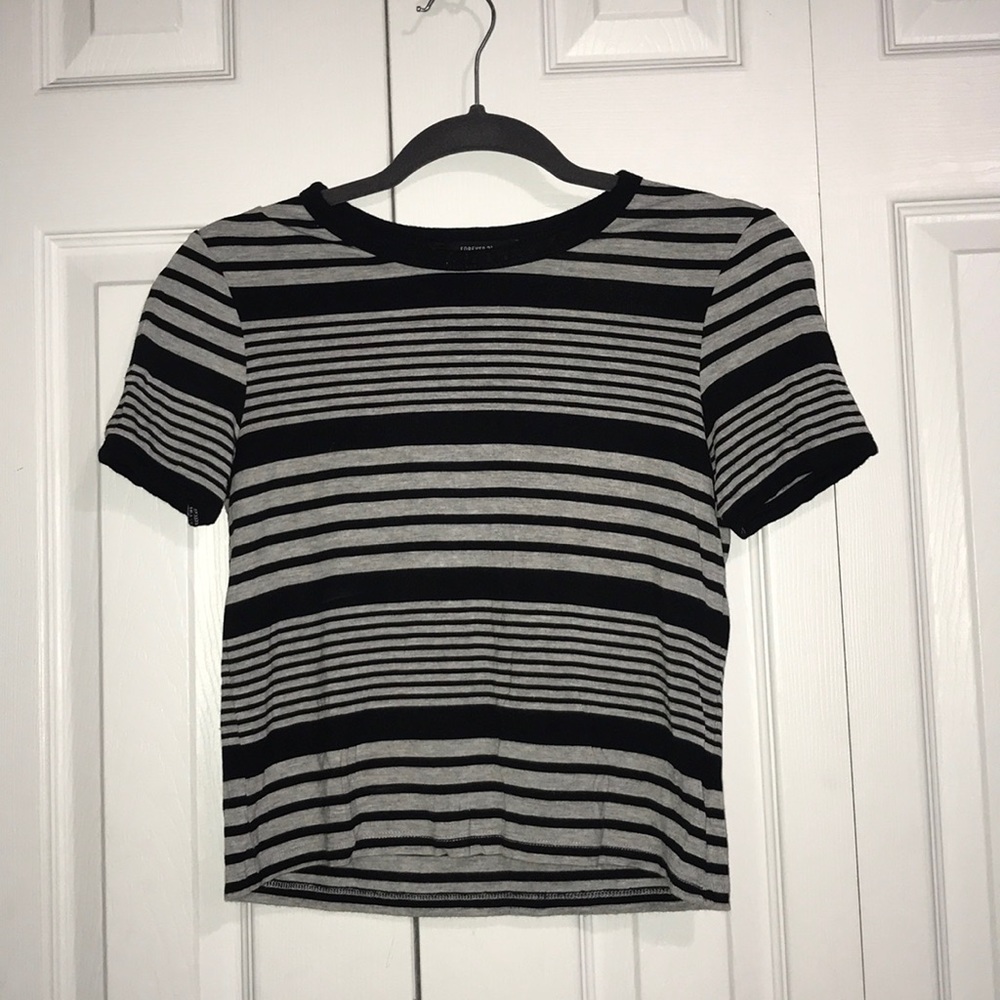 Striped black & gray t shirt